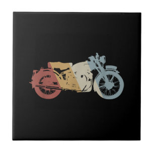 Motorrad Retro-Stil Vintage Fliese