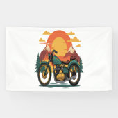 Motorrad Retro Vintager Sonnenuntergang Banner (Horizontal)