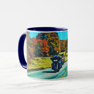 Motorrad-Rider Road Trip Art Tasse