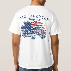 Motorrad-Road-Trip-Route-66-USA-Flag-T-Shirt T-Shirt