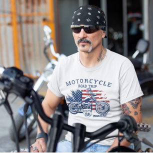 Motorrad-Roadtrip Route 66 Sturgis oder Pleite T-Shirt