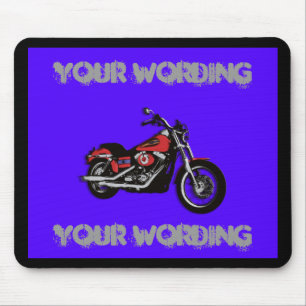 Motorrad rotes Straßenfahrrad-Mauspad (Wortlaut hi Mousepad