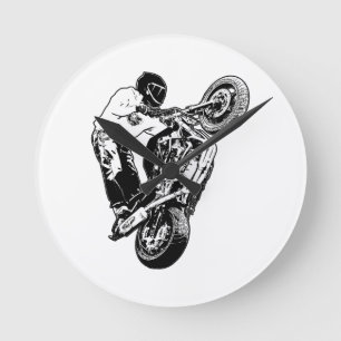 Motorrad Runde Wanduhr