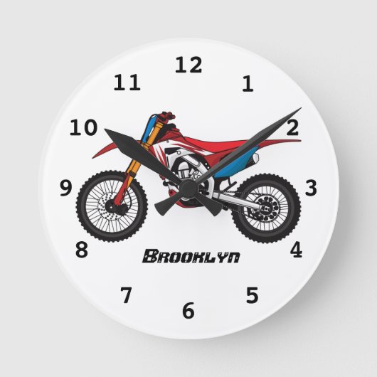 Motorrad Runde Wanduhr (Vorderseite)