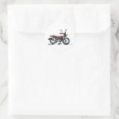 Motorrad Runder Aufkleber (Tasche)