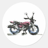 Motorrad Runder Aufkleber (Vorderseite)