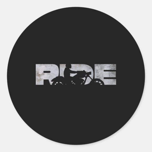 Motorrad Runder Aufkleber (Vorderseite)