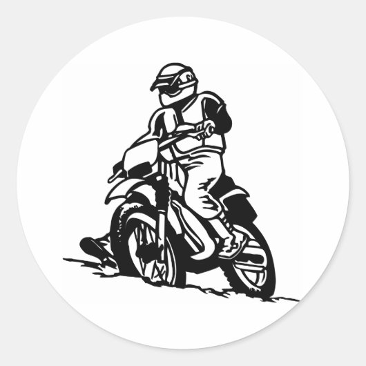 Motorrad Runder Aufkleber (Vorderseite)