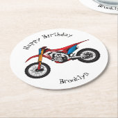 Motorrad Runder Pappuntersetzer (Angewinkelt)