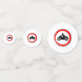 Motorrad-Rundfahrrad-Zeichen Konfetti (Vorderseiten)