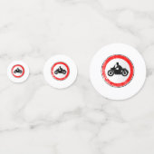 Motorrad-Rundfahrrad-Zeichen Konfetti (Rückseiten)