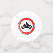 Motorrad-Rundfahrrad-Zeichen Konfetti (Klein Vorderseite)