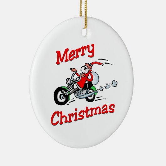 Motorrad Sankt Keramik Ornament (Rechts)