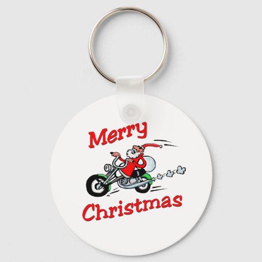 Motorrad Santa Schlüsselanhänger (Vorderseite)