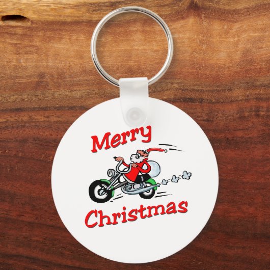 Motorrad Santa Schlüsselanhänger (Vorderseite)