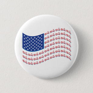Motorrad-Schattenflagge Button
