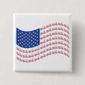 Motorrad-Schattenflagge Button (Vorderseite)