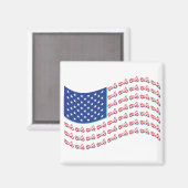 Motorrad-Schattenflagge Magnet (Vorderseite/Rückseite)