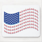 Motorrad-Schattenflagge Mousepad (Vorne)