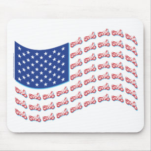 Motorrad-Schattenflagge Mousepad