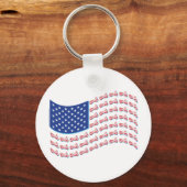 Motorrad-Schattenflagge Schlüsselanhänger (Vorderseite)