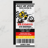 Motorrad, Schmutz Bike Einladung zum Geburtstag (Vorne/Hinten)