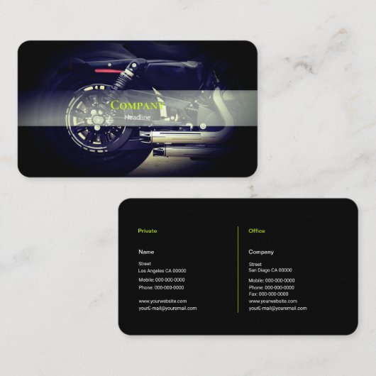 Motorrad-Service Visitenkarte (Vorne/Hinten)