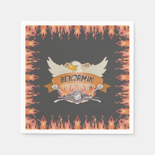 Motorrad Serviette (Vorderseite)