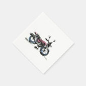 Motorrad Serviette (Ecke)