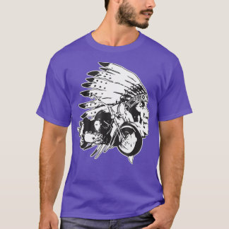 Motorrad-Shirt-Biker-Indianer T-Shirt