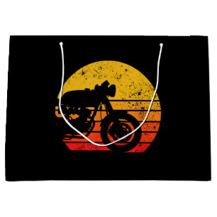 Motorrad Shirt Vintag Retro T - Shirt für Café Ra Große Geschenktüte