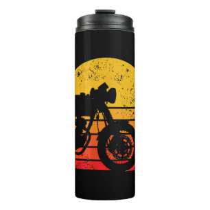 Motorrad-Shirt Vintage Retro T-Shirt für Cafe Ra Thermosbecher