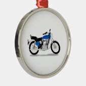 Motorrad Silbernes Ornament (Rechts)