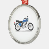 Motorrad Silbernes Ornament (Links)