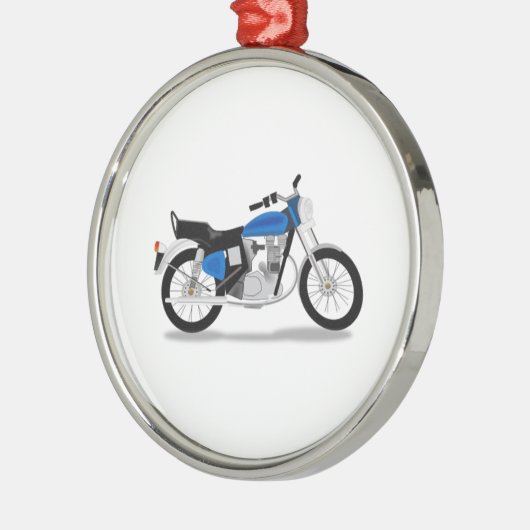 Motorrad Silbernes Ornament (Links)