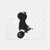 Motorrad-Silhouette Fleecedecke (Vorderseite (Horizontal))