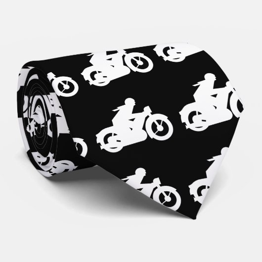 Motorrad-Silhouette Krawatte (Gerollt)