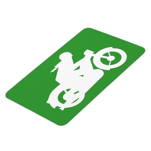 Motorrad-Silhouette Magnet (Linke Seite)