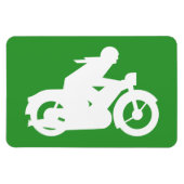 Motorrad-Silhouette Magnet (Horizontal)