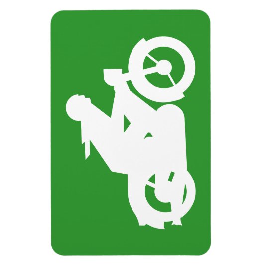 Motorrad-Silhouette Magnet (Vertikal)