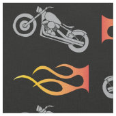 Motorrad-Silhouette mit Bikerflasche Stoff (Nahaufnahme)