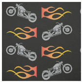 Motorrad-Silhouette mit Bikerflasche Stoff (Muster)