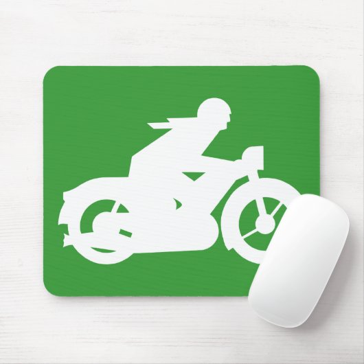Motorrad-Silhouette Mousepad (Mit Mouse)