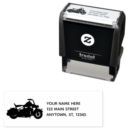 Motorrad-Silhouette Permastempel (Beispiel)