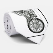 MOTORRAD-SKIZZE-KRAWATTE KRAWATTE (Gerollt)