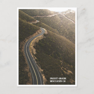 Motorrad-Straße auf Priesterklasse, Moccasin CA Postkarte