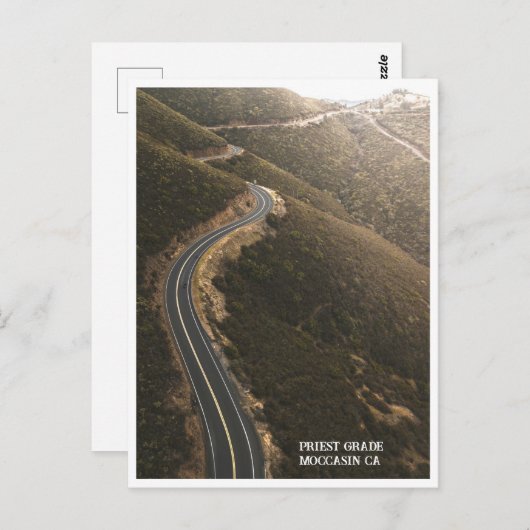 Motorrad-Straße auf Priesterklasse, Moccasin CA Postkarte (Vorne/Hinten)