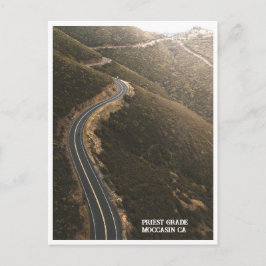 Motorrad-Straße auf Priesterklasse, Moccasin CA Postkarte