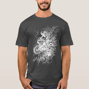 Motorrad-Straßen-Sport Vintage-Splash-Stil lustig T-Shirt