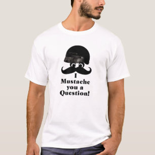 MOTORRAD-STURZHELM-SCHNURRBART-T - SHIRT